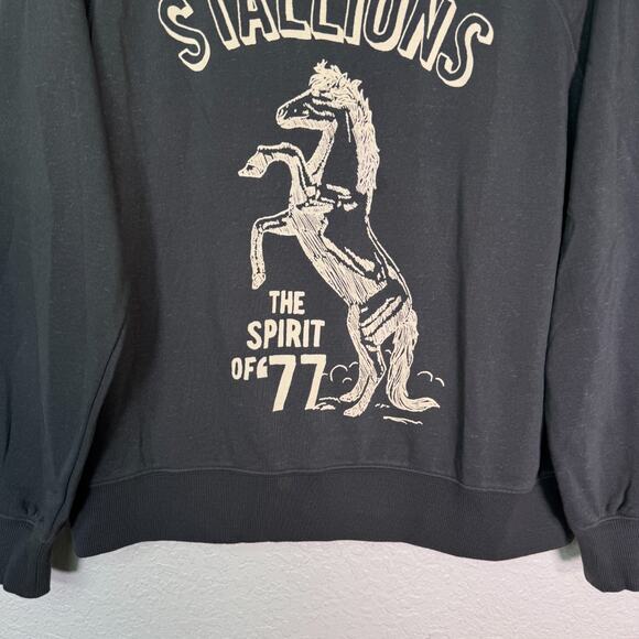 Wildfox Sweatshirt Womens Small Stallions Spirit Of 77 Graphic Pullover NEW - Picture 7 of 10